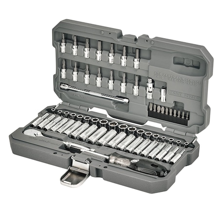 INGERSOLL-RAND 66 Piece SAE/Metric Master Mechanics Tool Set 752017